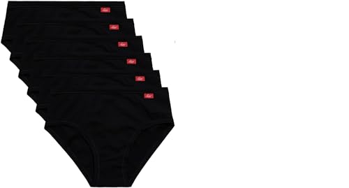Liabel, 6 Paia di Slip Donna Modello Midi. Art T25 Nero Taglia 8