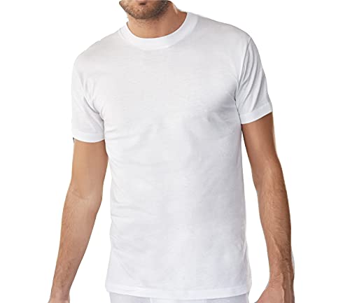 NOTTINGHAM 12 Pezzi Maglia Uomo Mezza Manica Girocollo TM6101 in Cotone Jersey (Bianco, 5/L) - Home Shopping Italia