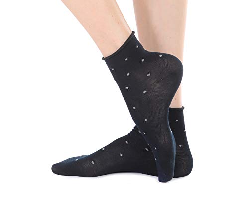 MERITEX - Calza donna Fantasia - 36/41, Blu