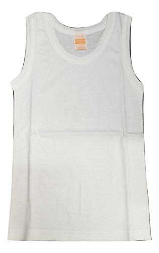 Speedy Line 6 Canotte Bimbo con Bordino Spalla Larga Cotone Bianco Art. OP-102 - Home Shopping Italia