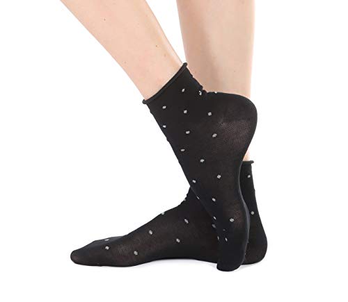 MERITEX - Calza donna Fantasia - 36/41, Nero
