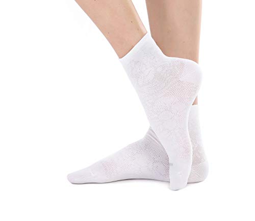 MERITEX - Calza donna Fantasia - 36/41, Bianco