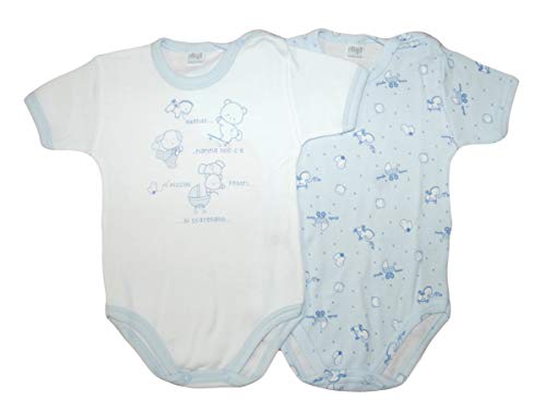 Ellepi (2pz) Body in Cotone Caldo Manica Corta Bimbo (Fantasia variabile) Assortito BY LADYC - Home Shopping Italia