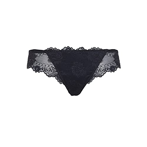 Lormar slip Perfect in pizzo con pannello in cotone sulla pelle colore nero (3, Nero) - Home Shopping Italia