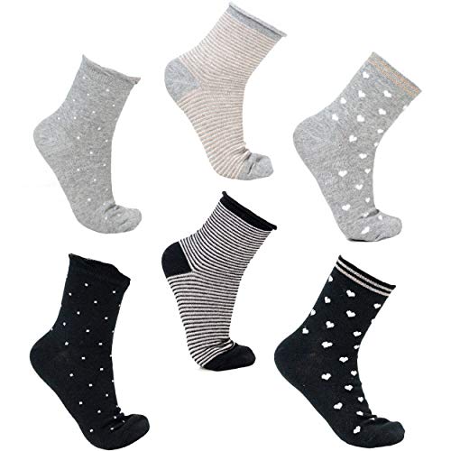 Enrico Coveri- 6 X Calze corte Bimba Caldo Cotone 2-4-6-8-10-12 anni Ginevra 181 - Home Shopping Italia