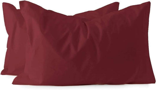 Preziosa Coppia Federe Cuscini Linea Arcobaleno 100% Cotone Bordeaux Senape (Bordeaux) - Home Shopping Italia