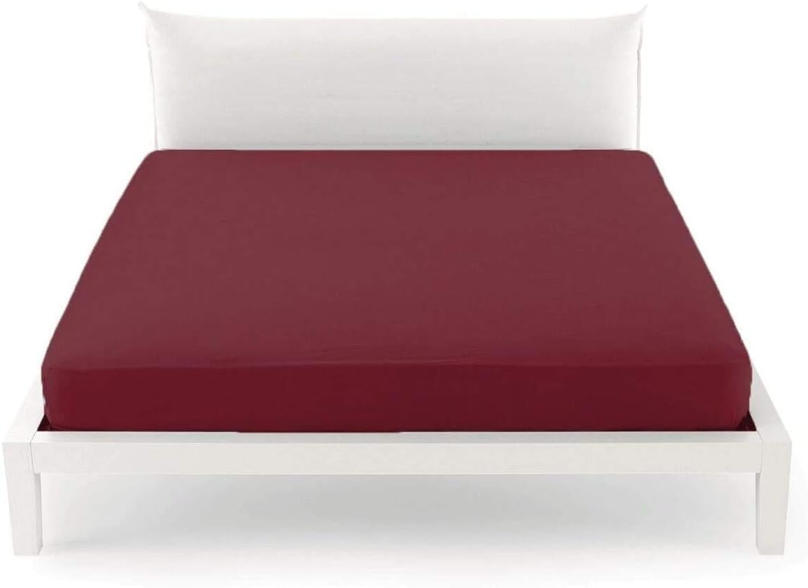 Lenzuola sotto con Angoli Letto Singolo Le Tinte Vari Colori - Irge (Bordeaux) - Home Shopping Italia