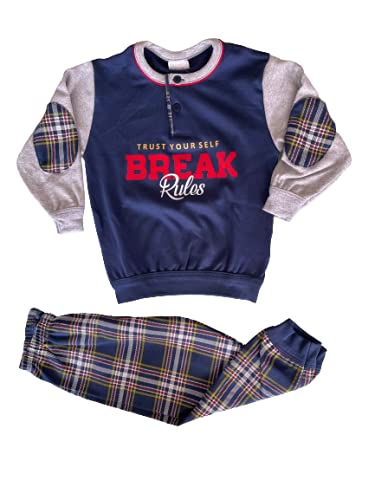 Pigiama Serafino Bambino Lungo Cotone Interlock - Primero - Home Shopping Italia