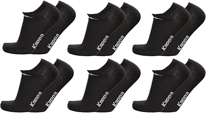 Kappa 6 paia calzini fantasmini invisibili sneakers in cotone modello unisex vari assortimenti.