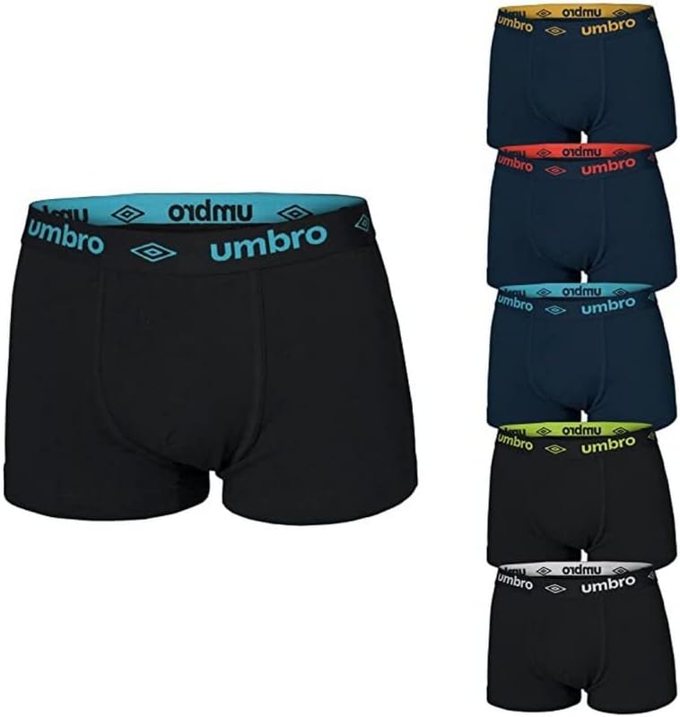 Umbro Pack 6 Paia Slip/Boxer Uomo Cotone Elasticizzato Art.715/716 (Pack 6 Paia Boxer Art.716-7 / XXL)