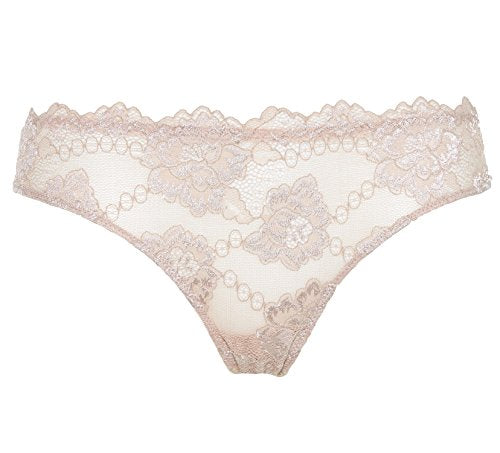 LORMAR Perizoma Tanga MyClass in Pizzo Elasticizzato Vita Bassa Marca Made in Italy (3°(Media), Noisette) - Home Shopping Italia