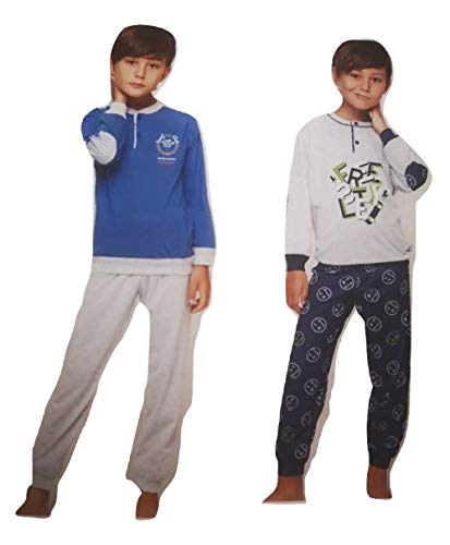 Primero Pigiama Bambino Due Pezzi in Cotone Maniche Lunghe Pantalone Lungo Art. E13234/37 - Home Shopping Italia