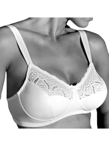 Leo Corsetteria Reggiseno Classico Pizzi No Ferretto Spalline Larghe Foderato Cotone.973 Tg.7 Coppa B Bianco - Home Shopping Italia