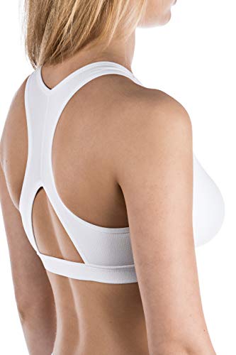 Liabel Reggiseno Donna Sport Art.Luise - Bonnie - Thelma (Luise Bianco - S)