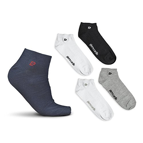 Pierre Cardin Set 5 Paia Fantasmini Unisex Uomo Donna Cotone Elasticizzato (Assortimento Uomo 1-40/46)