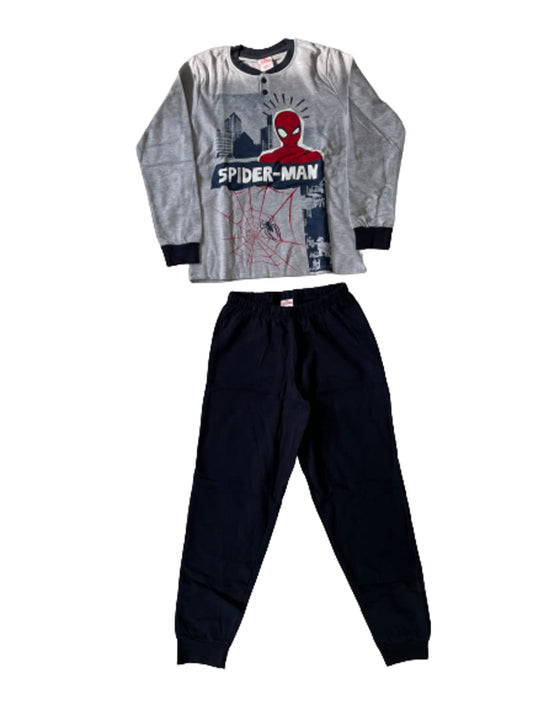 Sabor Pigiama da Bambino Lungo Due Pezzi in Cotone Felpato Varie Taglie Colori e Modelli - Uomo Ragno - Home Shopping Italia