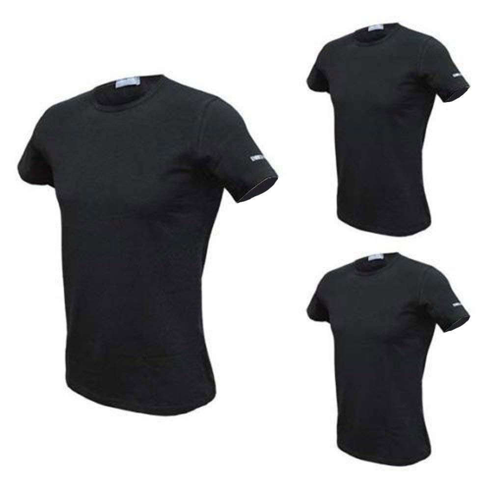 Enrico Coveri 3 t-Shirt Uomo Mezza Manica Girocollo Cotone bielatico Art ET1000