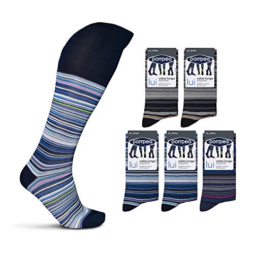 POMPEA 6 Paia Calze Cotone Filo di Scozia Fantasia 8 Modelli (Gerardo - 43/46) - Home Shopping Italia
