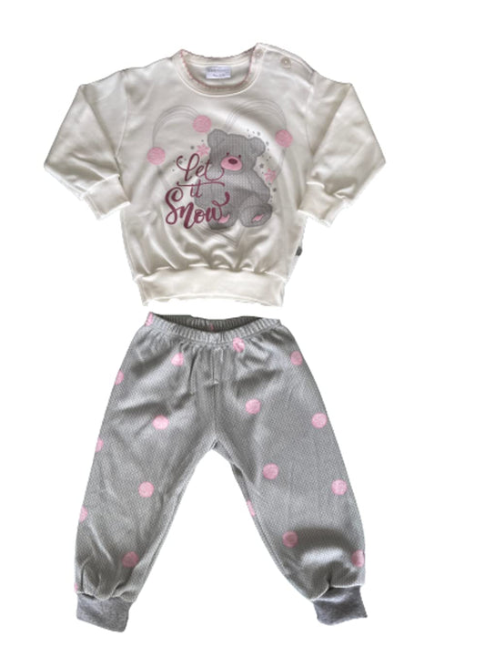 Pigiama Lungo Due Pezzi neonata con Spalla Aperta Cotone Interlock Vari Articoli - Primero - Home Shopping Italia