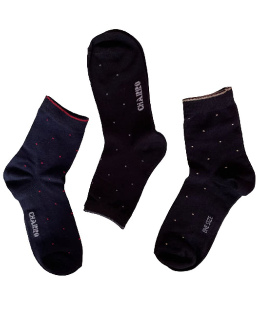 Confezione da 6 12 e 24 paia di calze corte donna colori Assortiti Tinta unita e fantasia Caldo cotone termico Taglia unica - El Charro - Home Shopping Italia