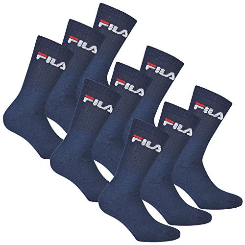 Fila 6 Paia Calzini, Spugna Calzini da tennis con logo colorato, Unisex (2x PACCO DA 3) - marino, 35-38 (3-5 UK) - Home Shopping Italia
