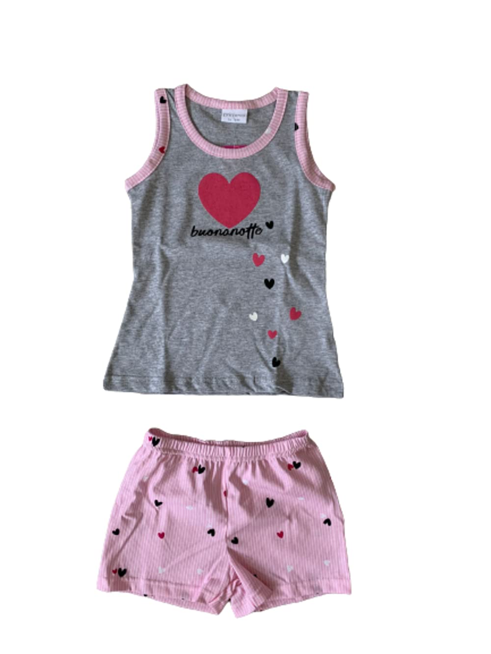 Pigiama Bambina Rosa Due Pezzi Spalla Larga Varie Taglie e Modelli - Primero - Home Shopping Italia