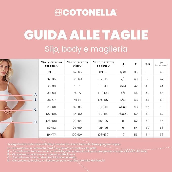 Cotonella 6 Slip Donna l'altra Cotone Elasticizzato Art.3939