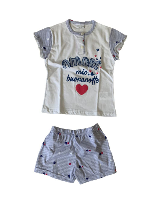 Pigiama Corto Bambina Due Pezzi Varie Taglie e Modelli - Primero - Home Shopping Italia
