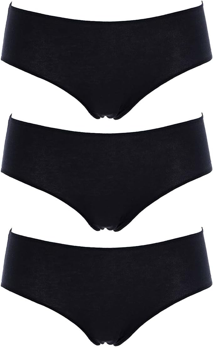 Cotonella, Midi Donna in Morbido Cotone bielastico e Finiture Invisibili - Confezione da 3 Pezzi - Art. 3488K3