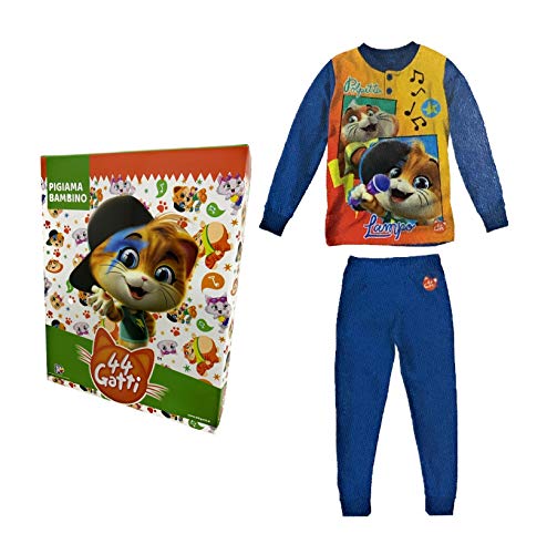 Pigiama Bambino Invernale 44 Gatti, Pigiama Caldo Cotone, Pigiama Bambino Felpato, Disney, Marvel (1069 Blu Royal, 5 Anni) - Home Shopping Italia