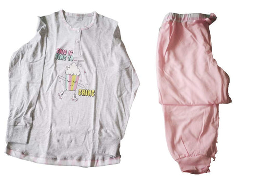 Primero Pigiama Bambina Lungo Due Pezzi in Cotone Varie Taglie e Colori - Home Shopping Italia