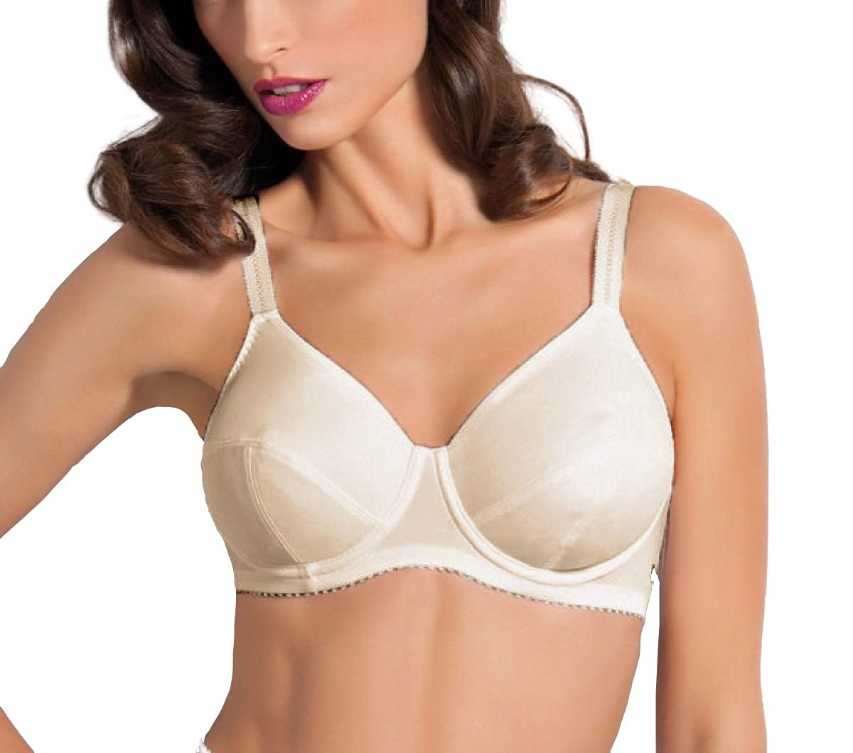 SÌèLEI, Reggiseno Francese con Ferretto, Realizzato in Microfibra Compatta e Contenitiva, Coppe Foderate in Cotone, Spalline Regolabili, Designed in Italy - Home Shopping Italia