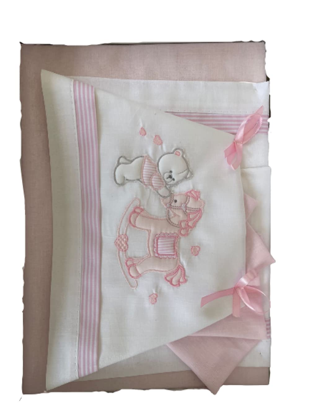 Compose lettino ricamato in puro cotone Art. B0203 Fantasie a seconda della stagionalitĂ - Home Shopping Italia