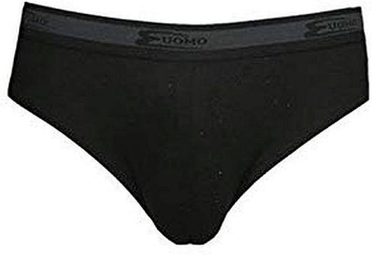 Cotonella Slip Uomo in Cotone BIELASTICO con Elastico PARLATO -Confezione da 6 Slip - Disponibile nei Colori Bianco, Nero o Assortito - Home Shopping Italia