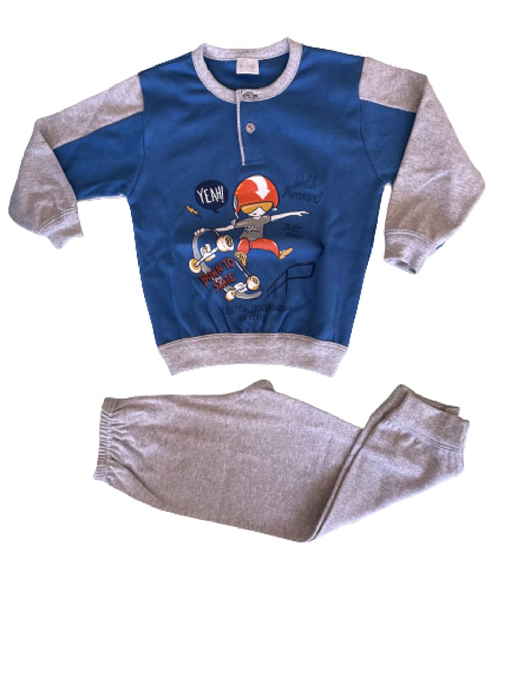 Sogno Sondesto Pigiama Serafino Due Pezzi Lungo Bambino e Ragazzo Cotone Interlock Home Shopping Italia