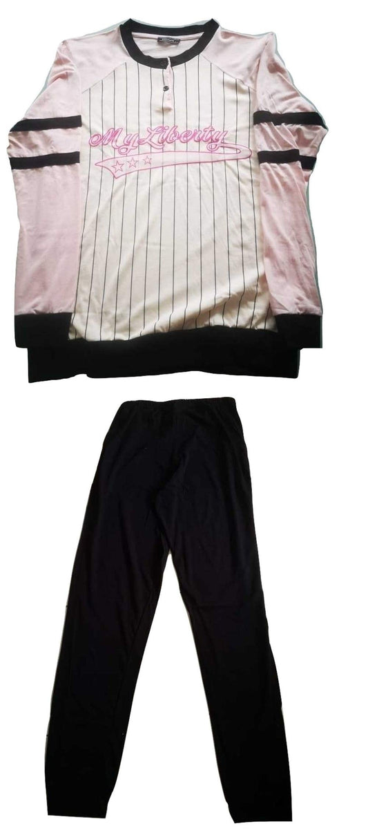 Exclusive Pigiama Donna Due Pezzi Lungo Serafino Art. 1264 - Home Shopping Italia