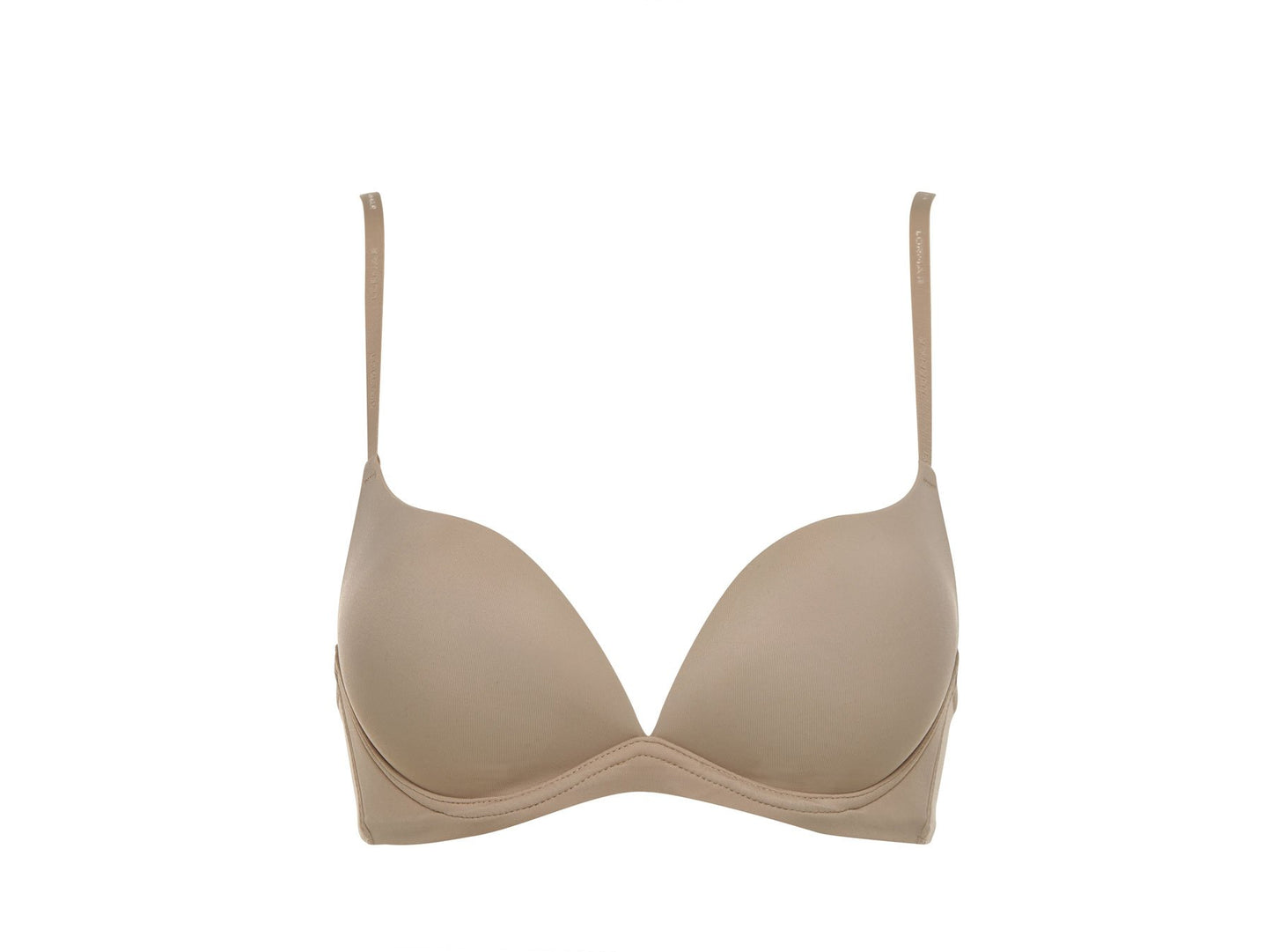 LORMAR Reggiseno Push Up Desiderio Liscio, in Microfibra Senza Ferretto con Coppe Graduate e Scollatura Profonda. Disponibile nei Colori Bianco, Nero e Nudo Home Shopping Italia