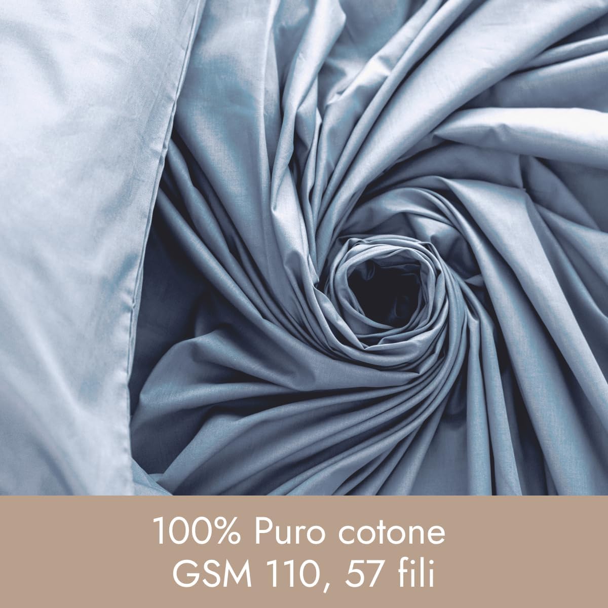 Intrecci Home Completo Lenzuola Matrimoniale, Set Lenzuola in Puro Cotone, Lenzuolo sopra 260x300cm + Lenzuolo sotto 180x200+30cm + 2 federe 52x82cm, Made in Italy, Elegante, Confortevole, Tinta Unita Home Shopping Italia