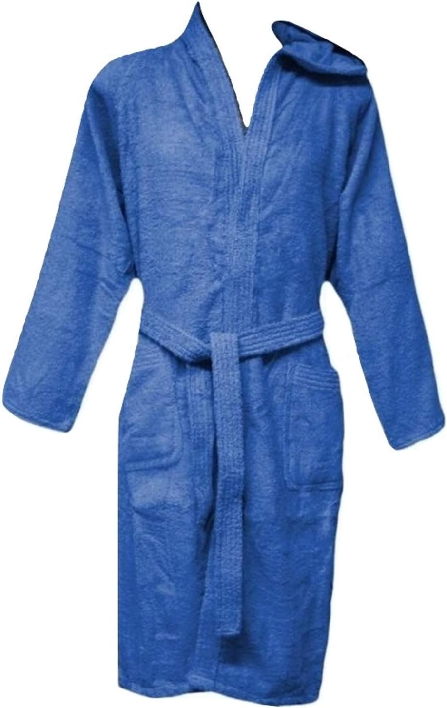 Nazareno Gabrielli Accappatoio Spugna Cappuccio e Tasche Unisex (Grigio, XL) - Home Shopping Italia