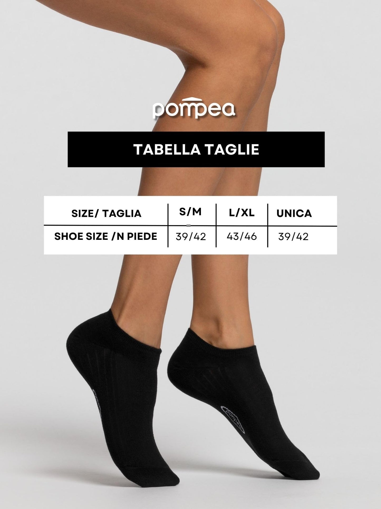 POMPEA Cotton Calzini alla Caviglia (Pacco da 3) Donna