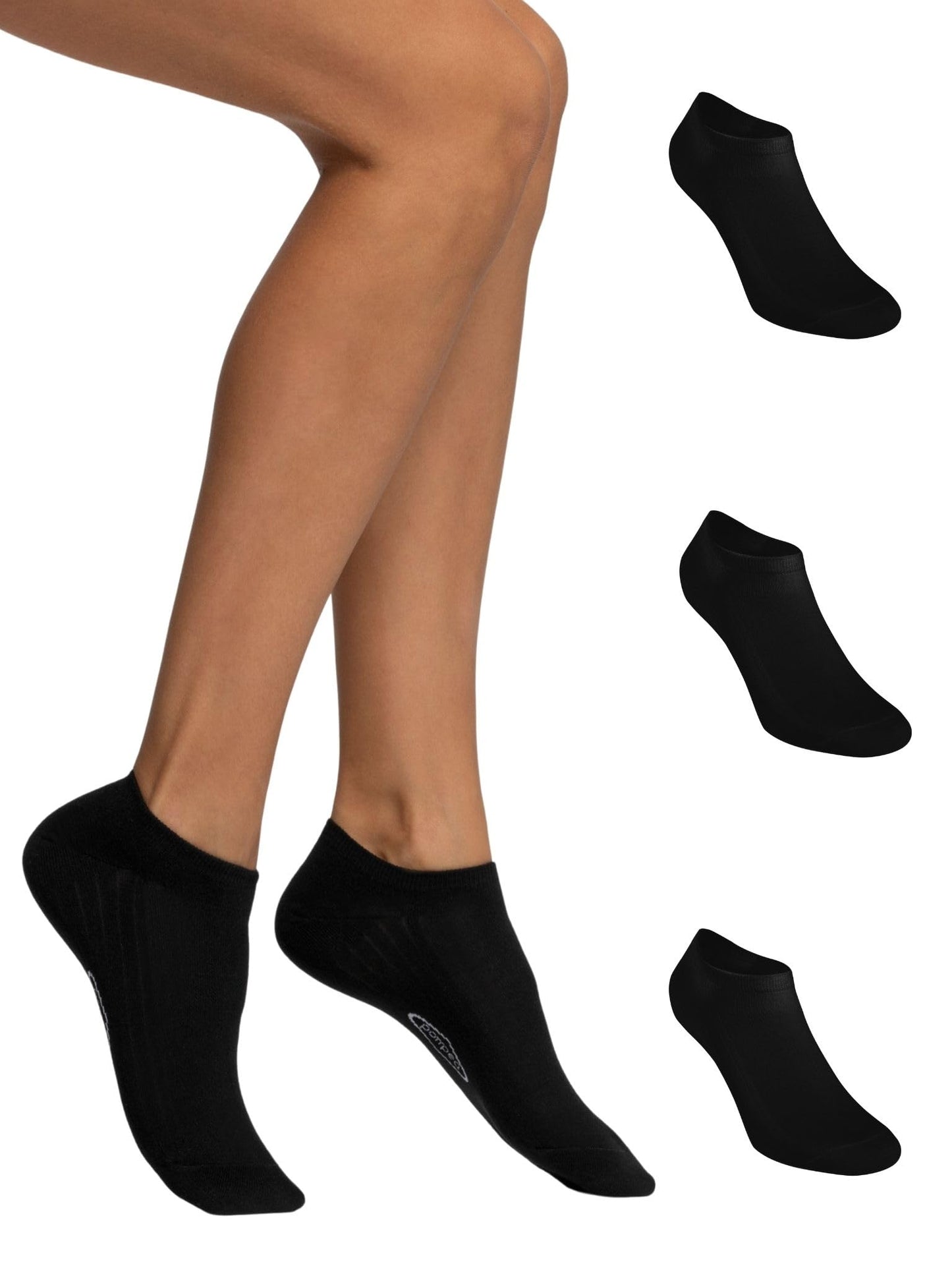 POMPEA Cotton Calzini alla Caviglia (Pacco da 3) Donna
