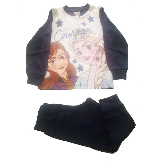 Pigiama Invernale da Bambina Lungo a Due Pezzi Varie Taglie e Colori - Frozen - Home Shopping Italia