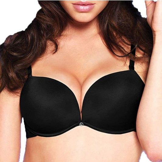 LORMAR Reggiseno Balconcino in Micro Velour, Coppe Super Push up Invisibili - Imbottitura Aria+Gel - Effetto Due Taglie in più. Disponibile nei Colori Bianco, Nero e Golden Skin - Home Shopping Italia