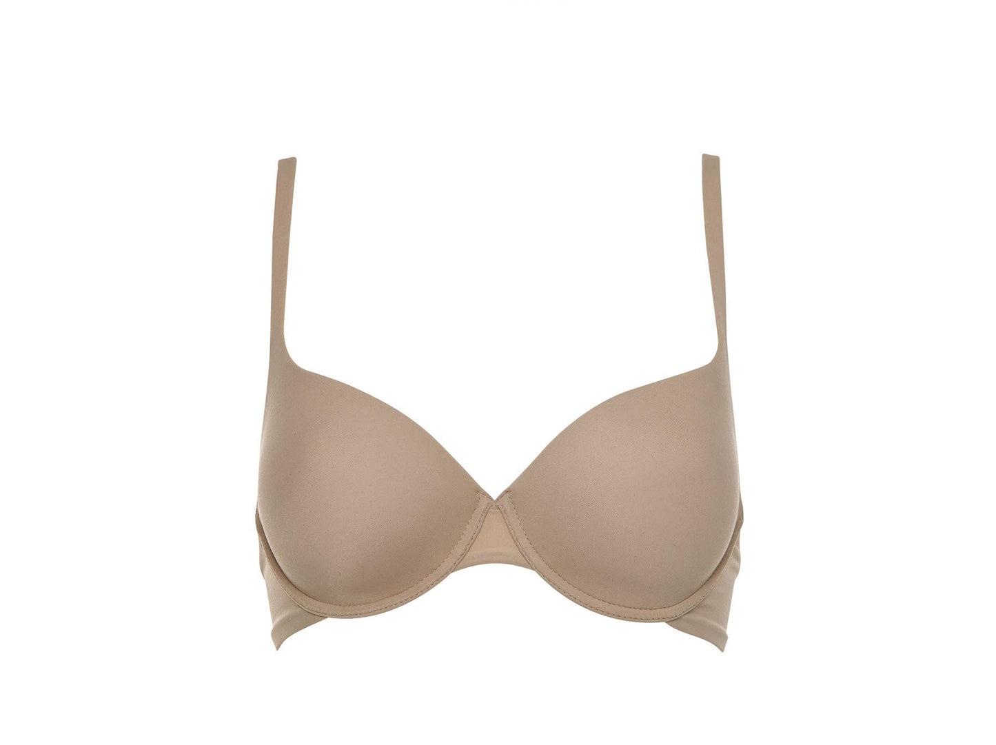 LORMAR Reggiseno Balconcino Mousse Liscio Coppa C - Realizzato in Microfibra con Ferretto e Coppa Preformata in Tessuto Strech Disponibile nei Colori Bianco, Nero e Nudo - Home Shopping Italia