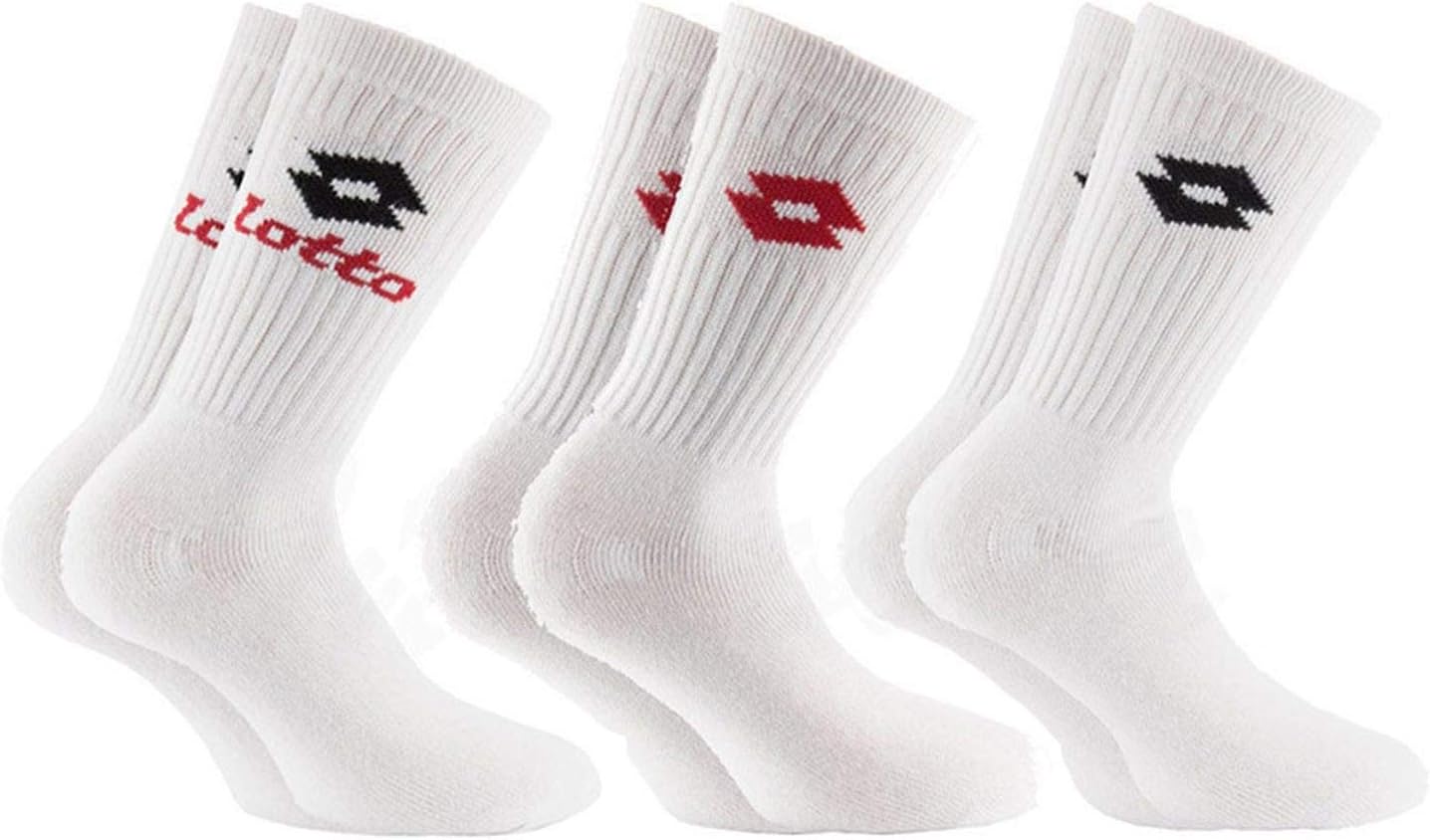 8 paia di calze da tennis in cotone spugna con rinforzo su punta e tallone. Prodotto Italiano Home Shopping Italia