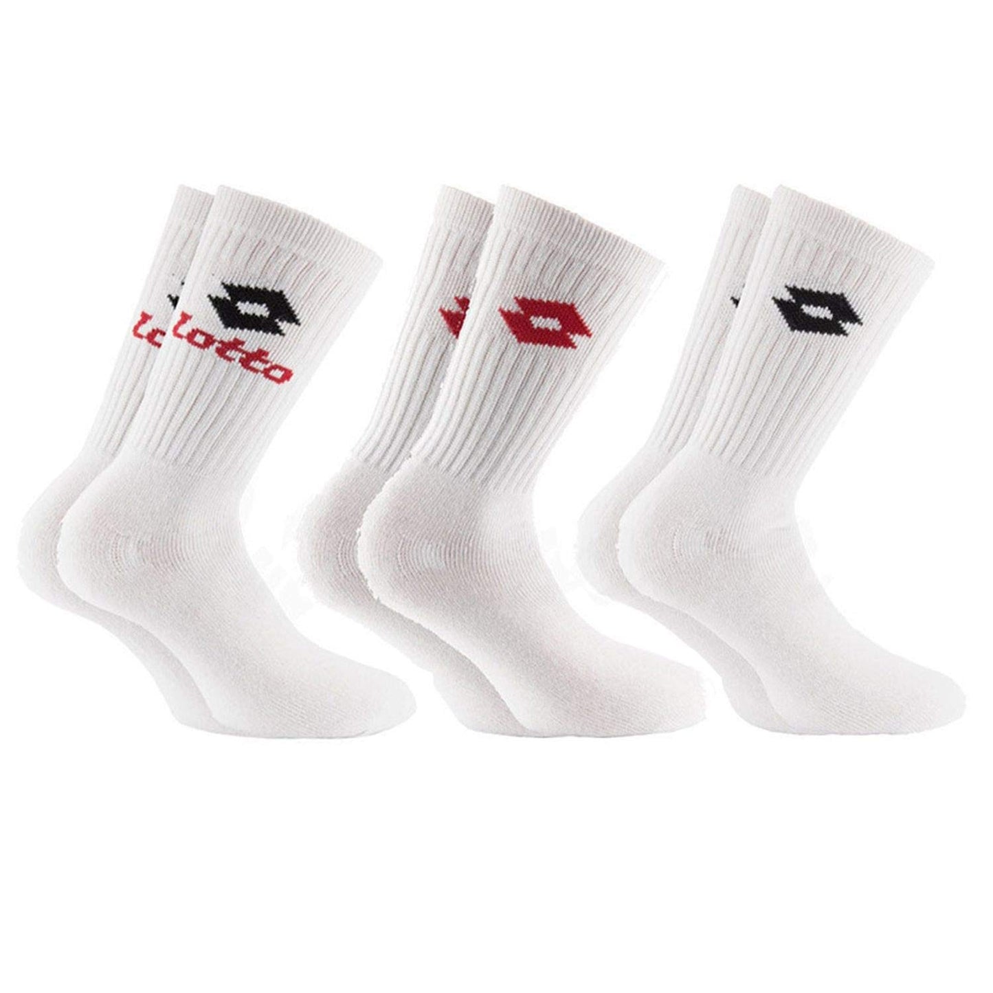 8 paia di calze da tennis in cotone spugna con rinforzo su punta e tallone. Prodotto Italiano Home Shopping Italia