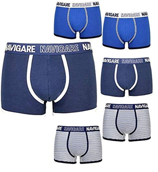 3 Pezzi di Boxer Linea Moda Tinta Unita Fantasia a Righe Forme Geometriche Cotone Elasticizzato Immagine INDICATIVA - Home Shopping Italia