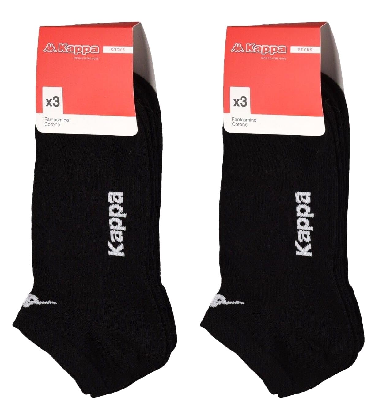 Kappa 6 paia calzini fantasmini invisibili sneakers in cotone modello unisex vari assortimenti. Home Shopping Italia