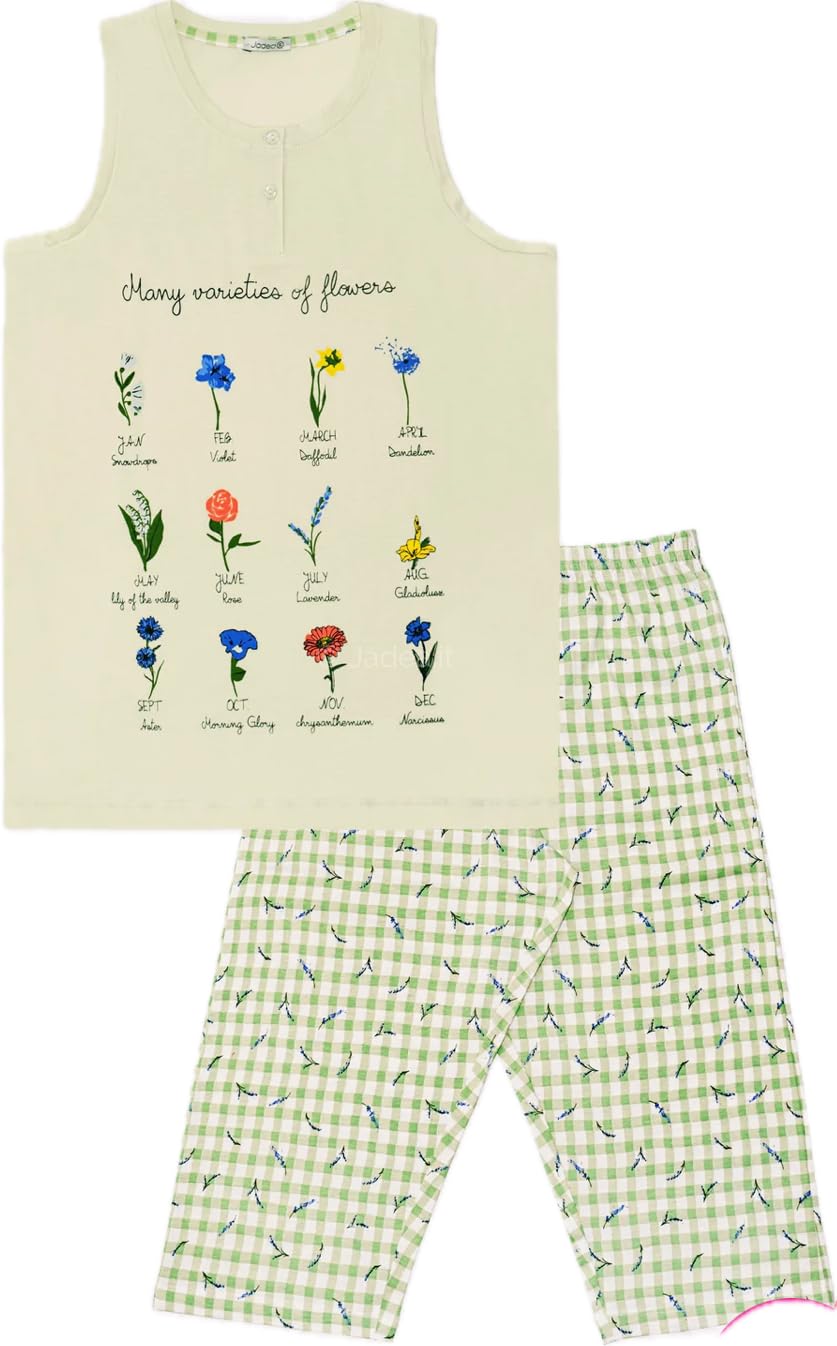 Generico Jadea Pigiama Donna Estivo con Pantalone Pescatore e Canotta Home Shopping Italia