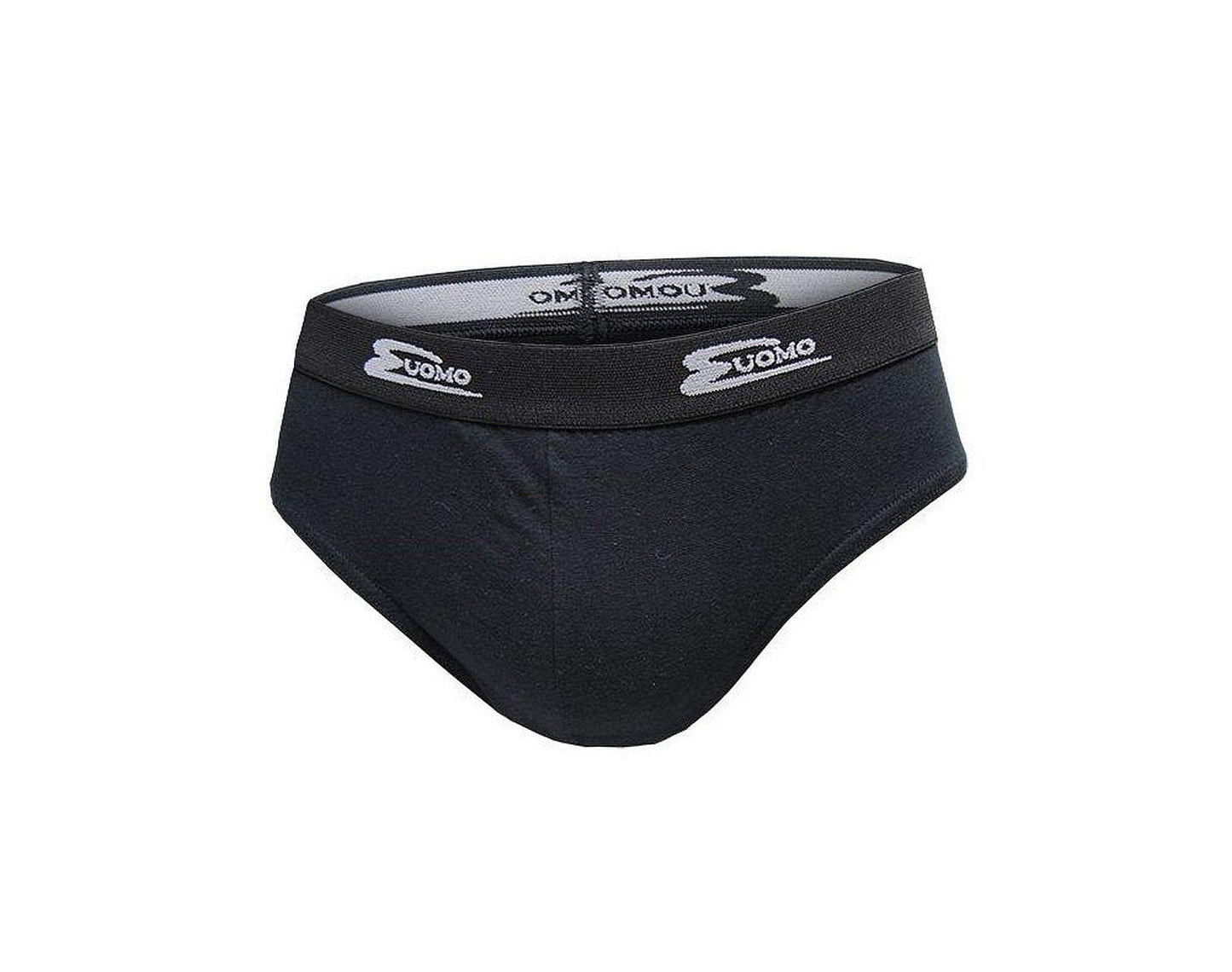 Cotonella Slip Uomo in Cotone BIELASTICO con Elastico PARLATO -Confezione da 6 Slip - Disponibile nei Colori Bianco, Nero o Assortito - Home Shopping Italia